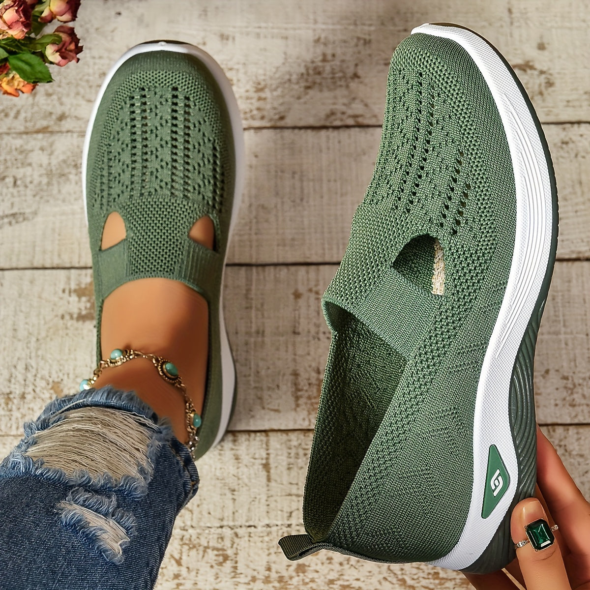 Lässige, atmungsaktive Slip-on-Sneakers