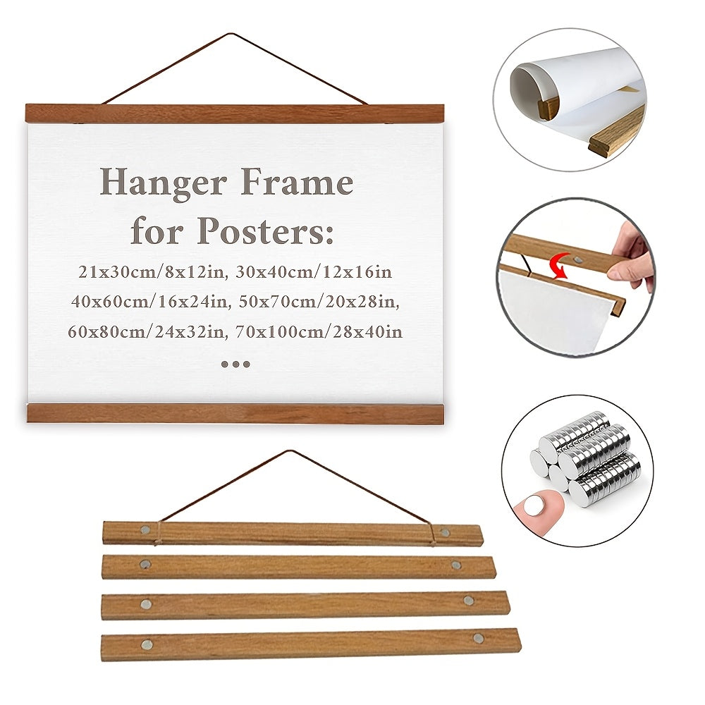 Magnetischer Holzposter-Halter – Einfache und stilvolle Wanddekoration
