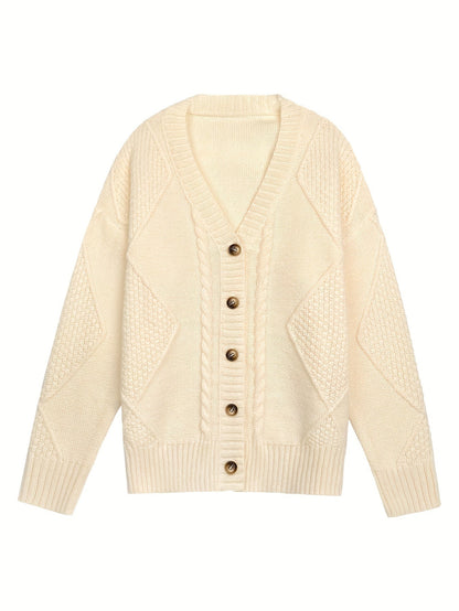 Mia Kabelstrick Cardigan - Bequem und Stylisch für Damen