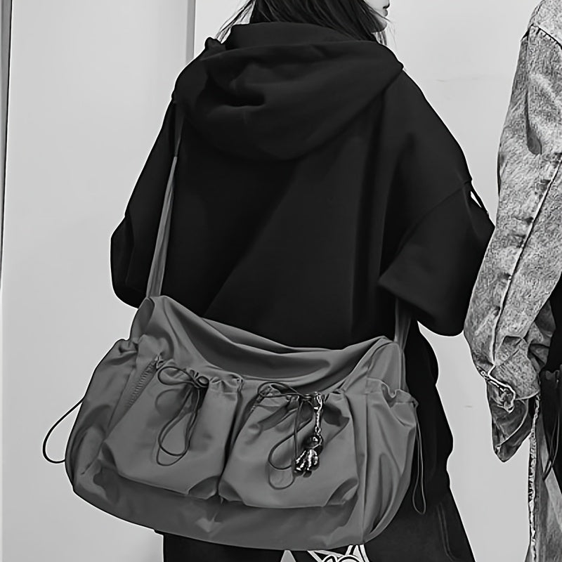 UrbanEase Umhängetasche – Kordelzug Schultertasche mit großer Kapazität