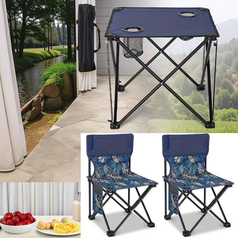 Klappbarer Outdoor Tisch- und Stuhlset – Tragbar für Camping & BBQ