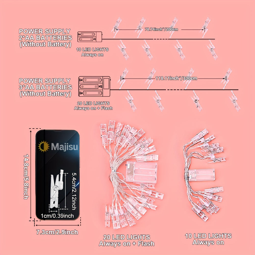 LumiClip LED Lichterketting – Magische String Lights met Fotoclips
