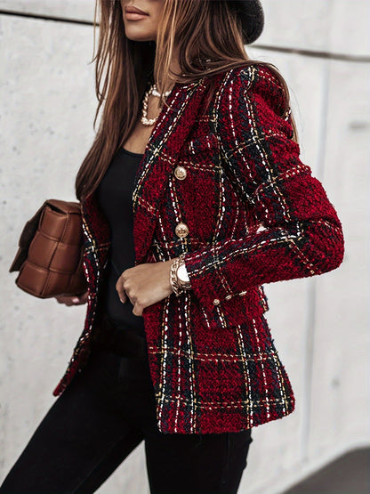 Clara Stilvoller Plaid Blazer - Elegant Für Jede Saison
