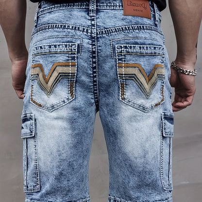 Herren Multi-Pocket Denim Shorts - Praktisch und Komfortabel