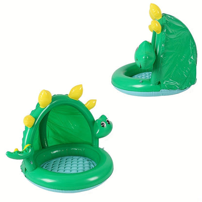 Aufblasbarer Dinosaurierpool für Babys – Mit Sonnenschutz und verspieltem Design