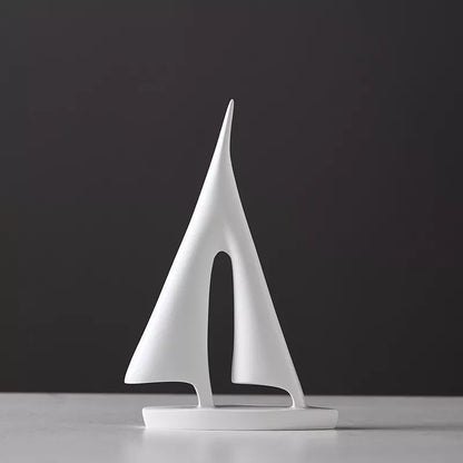Maritimes Segelboot-Skulptur - Elegante Dekoration für Zuhause