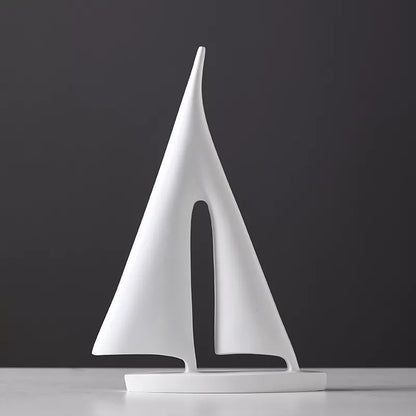 Maritimes Segelboot-Skulptur - Elegante Dekoration für Zuhause