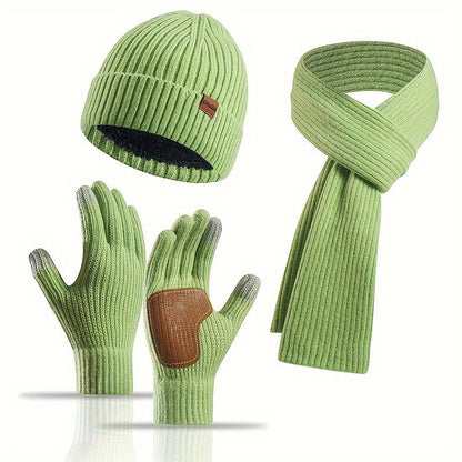 Fröhliches Winterset – Mütze, Schal und Handschuhe für Paare