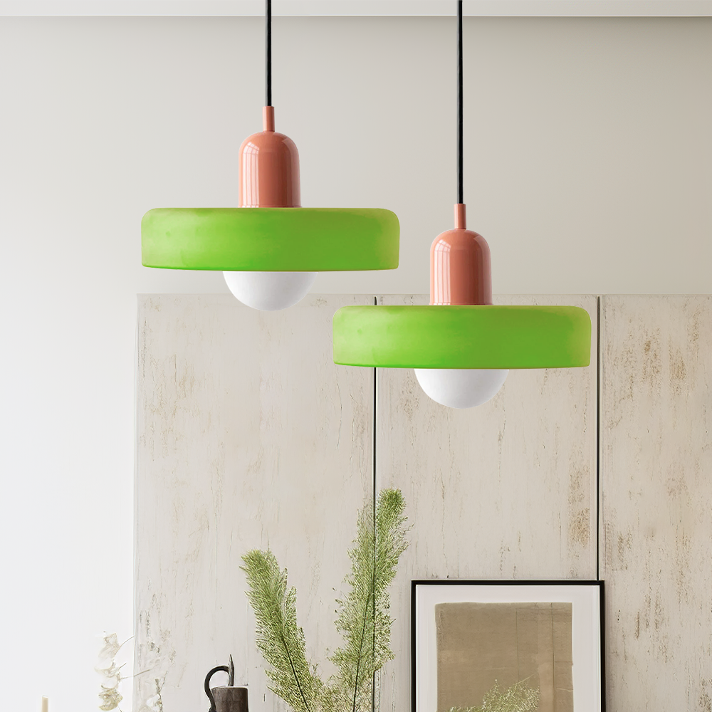ColorLoop Pendelleuchte – Kunstzinnige Bauhaus-Hängeleuchte mit Warmlicht