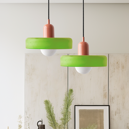 ColorLoop Pendelleuchte – Kunstzinnige Bauhaus-Hängeleuchte mit Warmlicht