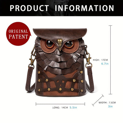 Steampunk Eule Mini Umhängetasche – Stylisch und Funktional