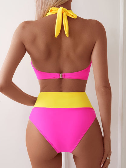Damen Badeanzug mit Blockdesign – Bequem und Trendy