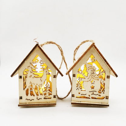 Holz-Weihnachtsdekorations-Set – Magisch und Stimmungsvoll