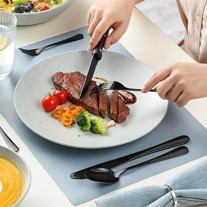 Schwarzes Edelstahl Besteckset – Modernes Design mit Hochwertiger Verarbeitung