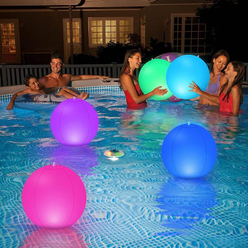 LED-Aufblasbare Leuchtbälle für Pool und Garten