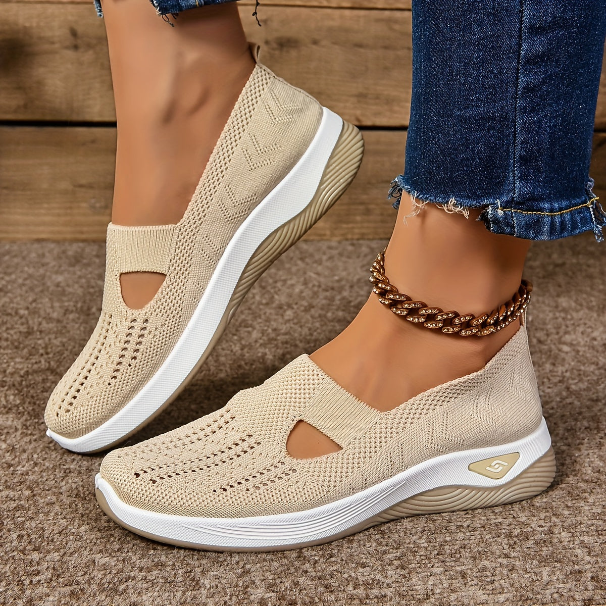 Lässige, atmungsaktive Slip-on-Sneakers