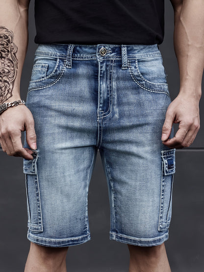 Herren Multi-Pocket Denim Shorts - Praktisch und Komfortabel