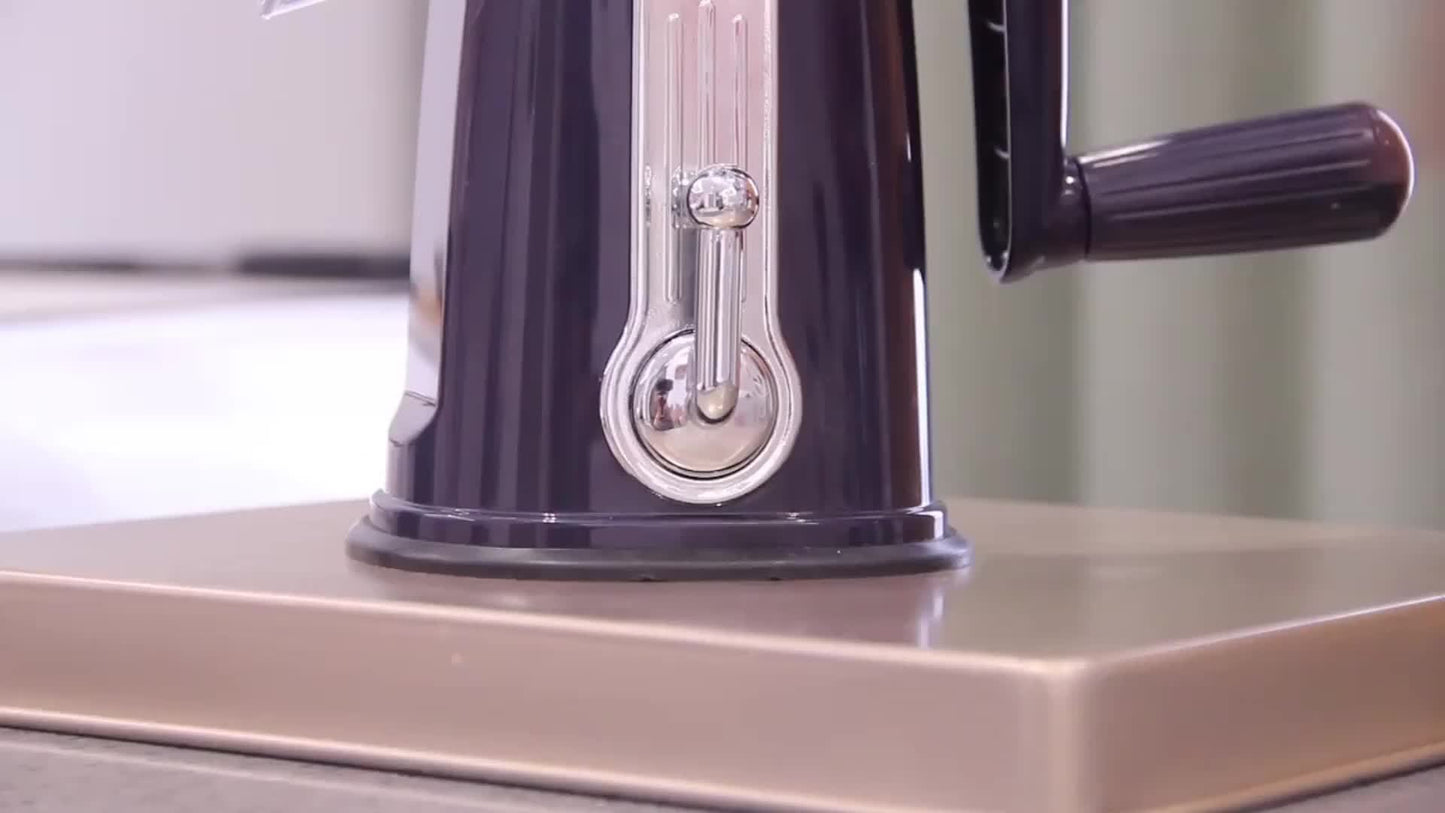 Multifunktionale Rotierende Küchenreibe – 5-in-1 Käse- und Gemüseschneider mit rutschfester Basis