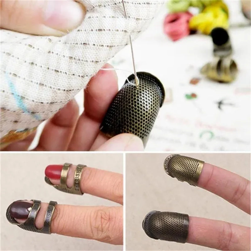 Vintage Metall Nadelfinger – Robuster Schutz beim Nähen