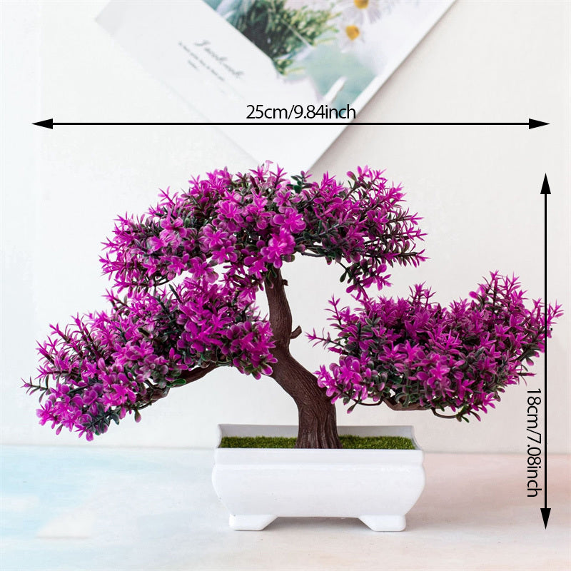 BlossomBonsai Kunstbaum – Realistischer Mini-Bonsai mit Rosa Blüten