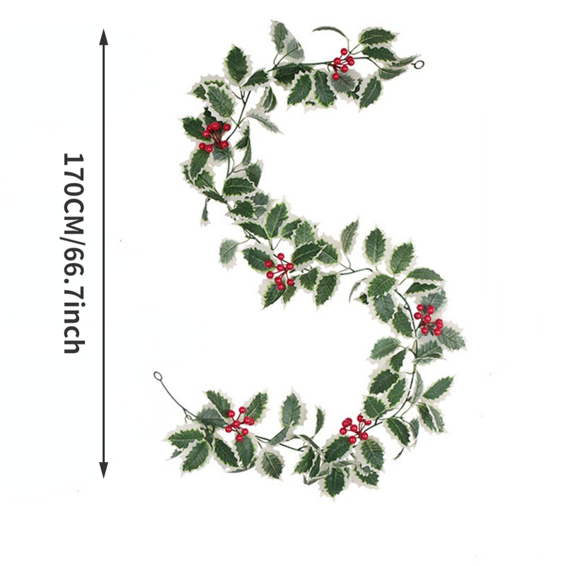 Weihnachtslichtergirlande mit Stechpalme – Für eine festliche Atmosphäre