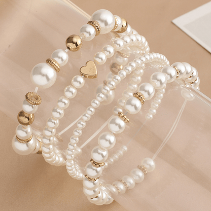 Elegante Perlenarmband-Set für Damen