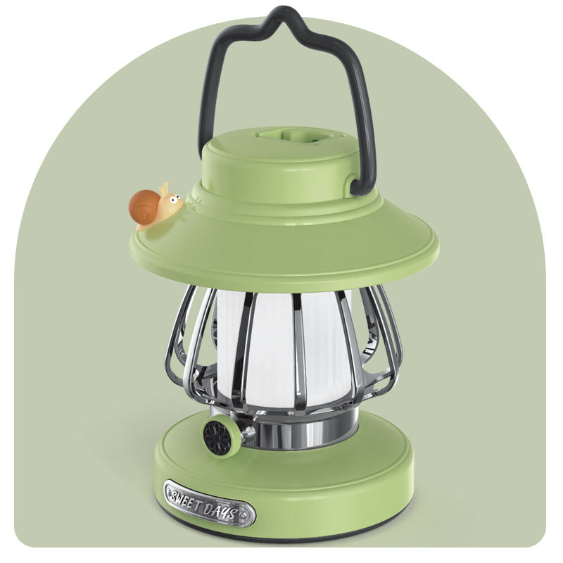 SnailGlow Tragbare Campinglampe – USB-wiederaufladbare Nachtlampe