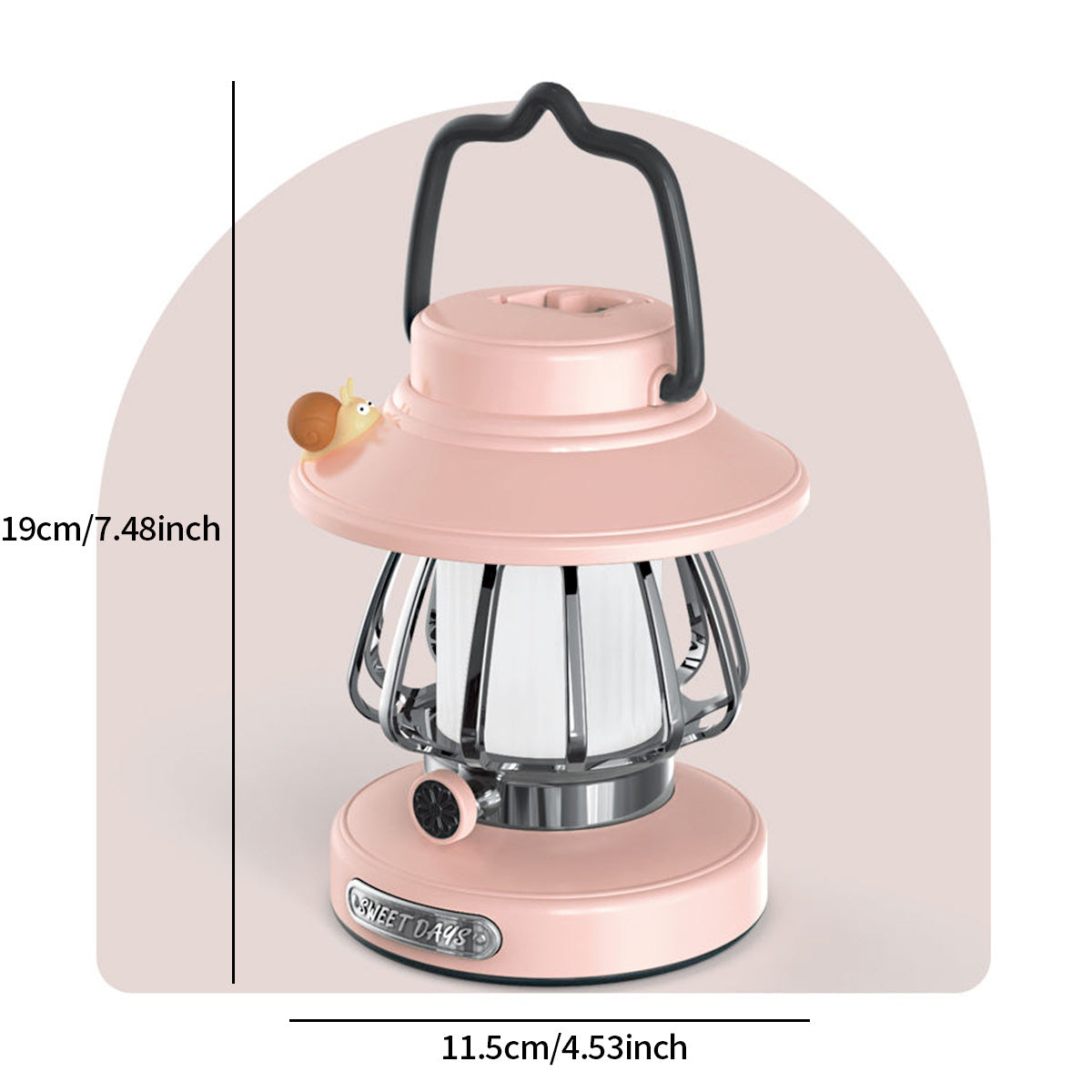 SnailGlow Tragbare Campinglampe – USB-wiederaufladbare Nachtlampe