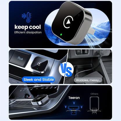 2-in-1 Drahtloser CarPlay & Android Auto Adapter – Plug & Play Schnell Verbunden
