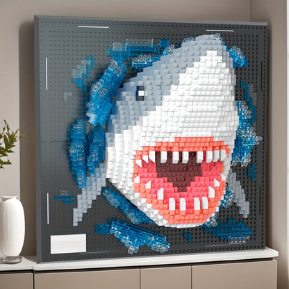 Kreative 3D Wandkunst Bauklötze – Hai und Adler Kollektion