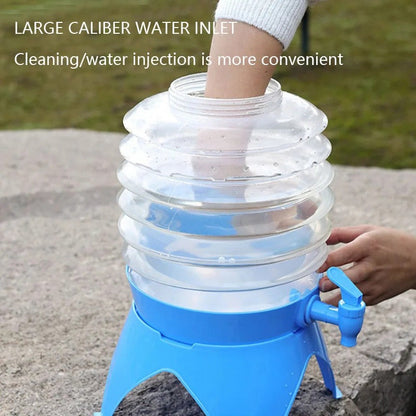 Tragbarer faltbarer Wassereimer – 3,5L mit ausziehbarem Wasserhahn