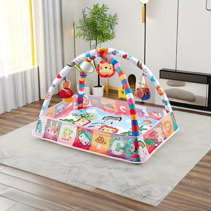 Lustige Spielwiese – Bunte Krabbeldecke mit Zubehör für Babys
