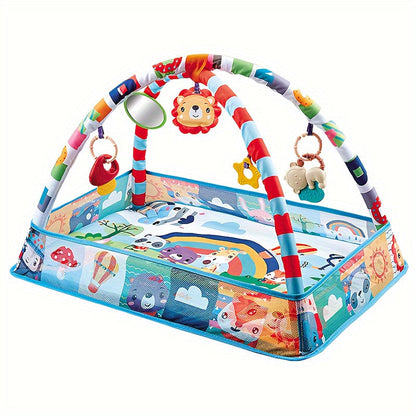 Lustige Spielwiese – Bunte Krabbeldecke mit Zubehör für Babys