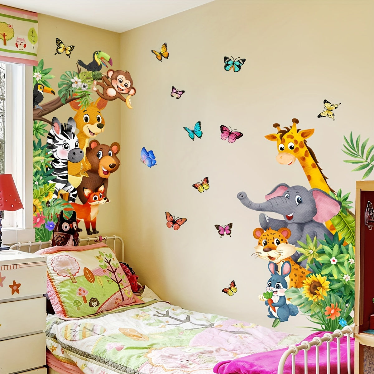Bunte Tier-Wandsticker – Spielspaß für Kinder