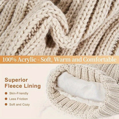 Lieke 3-in-1 Winterset – Warme Strickmütze, Schal und Handschuhe