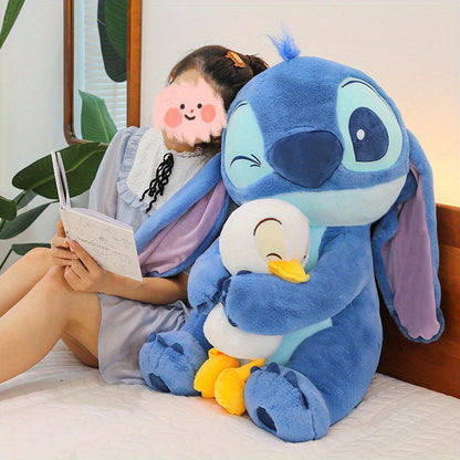 Kawaii Blauwe Alien Plüsch-Kuscheltier – Niedliche Cartoon-Schlafpuppe für die Nacht und Dekoration