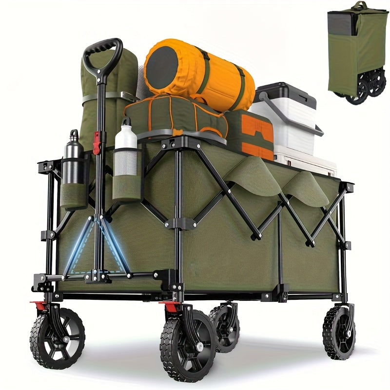 RuggedTrail Faltbarer All-Terrain-Wagen – 200L Kapazität und 200kg Tragfähigkeit