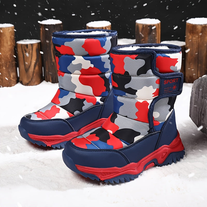 Trendy Camouflage Schneestiefel - Für Abenteurer