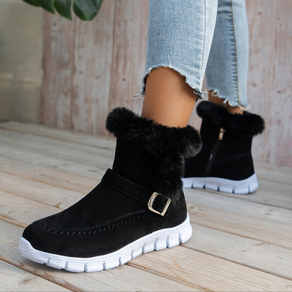 Warme Samt-Schneestiefel für Damen – Komfortabel und Stilvoll