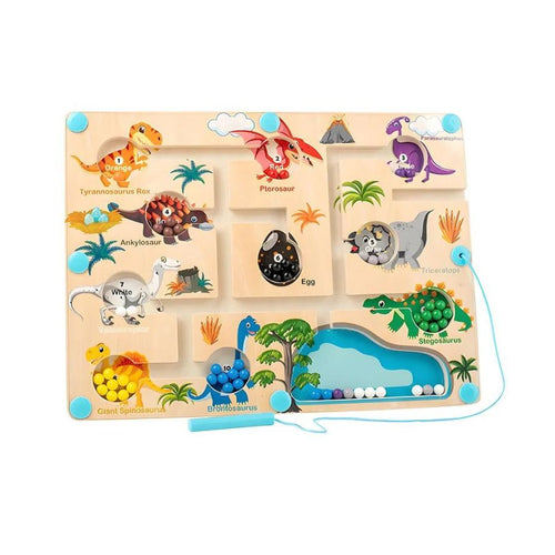 Pädagogisches Magnetisches Dinosaurier-Labyrinth – Farben und Zählen lernen