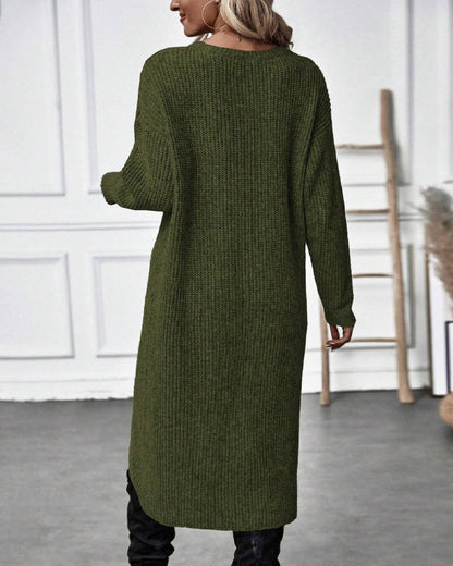 Lotte Asymmetrisches Strickkleid – Elegant und Bequem