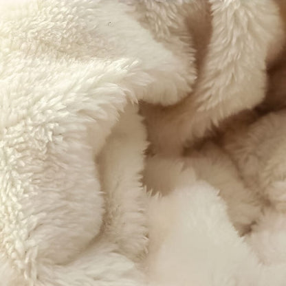 Strick-Wintermütze mit Integriertem Schal – 2-in-1 Design