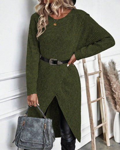 Lotte Asymmetrisches Strickkleid – Elegant und Bequem