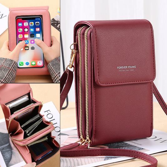 Touchscreen-Handtasche mit Geldbörse-Funktion – Kompakte Crossbody für den täglichen Gebrauch