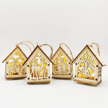 Holz-Weihnachtsdekorations-Set – Magisch und Stimmungsvoll