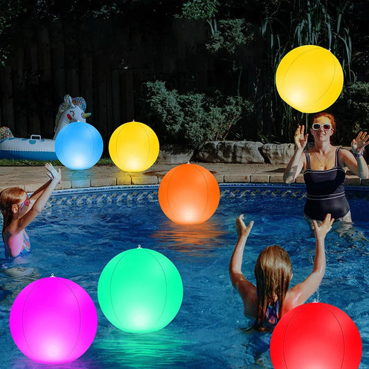 LED-Aufblasbare Leuchtbälle für Pool und Garten