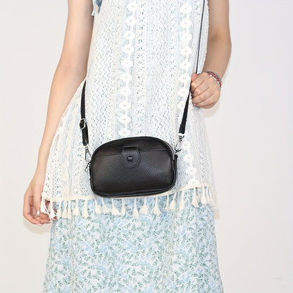 Große Kapazität Vintage Crossbody Tasche – Echtleder mit mehreren Fächern