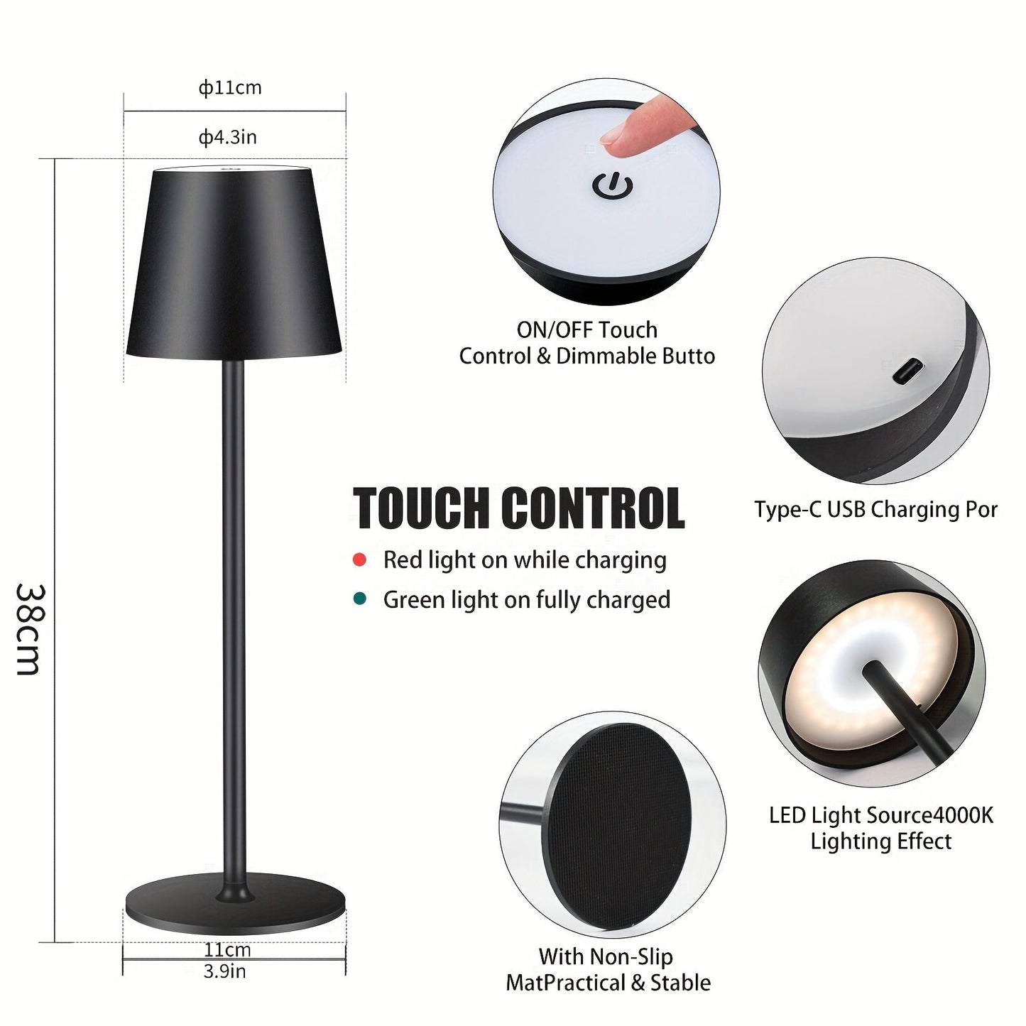 Stilvolle Drahtlose Tischlampe – Modern und Praktisch
