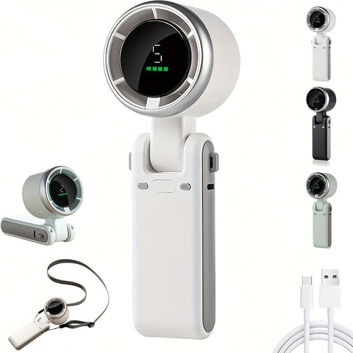 Kompakter Turbo Handventilator – 3-in-1 USB wiederaufladbar mit 5 Geschwindigkeiten