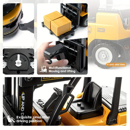 Robuster Fernbedienung Gabelstapler – 1:24 Maßstab mit Lichtern & Anhänger